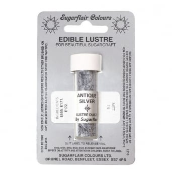 Satin Silver - 100% Edible Deluxe Lustre-Glitter - Halloween from Cake  Craft Company UK